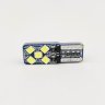 Лампа светодиодная 12v T10 3528 10smd canbus (плоская) /LL011/