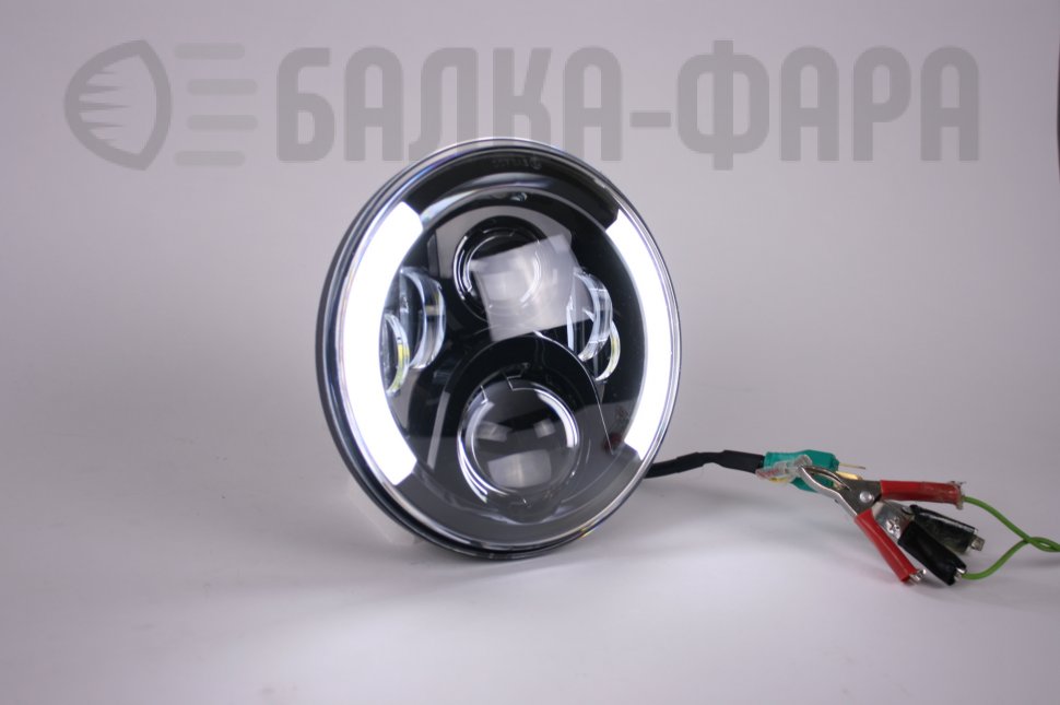 Комплект (2 шт.) светодиодных фар головного света 7 дюймов, 90 Ватт, черные JH07