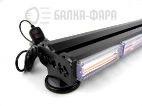 Балка проблесковая двусторонняя, жёлтая 74см cob-7p 9-30V  
