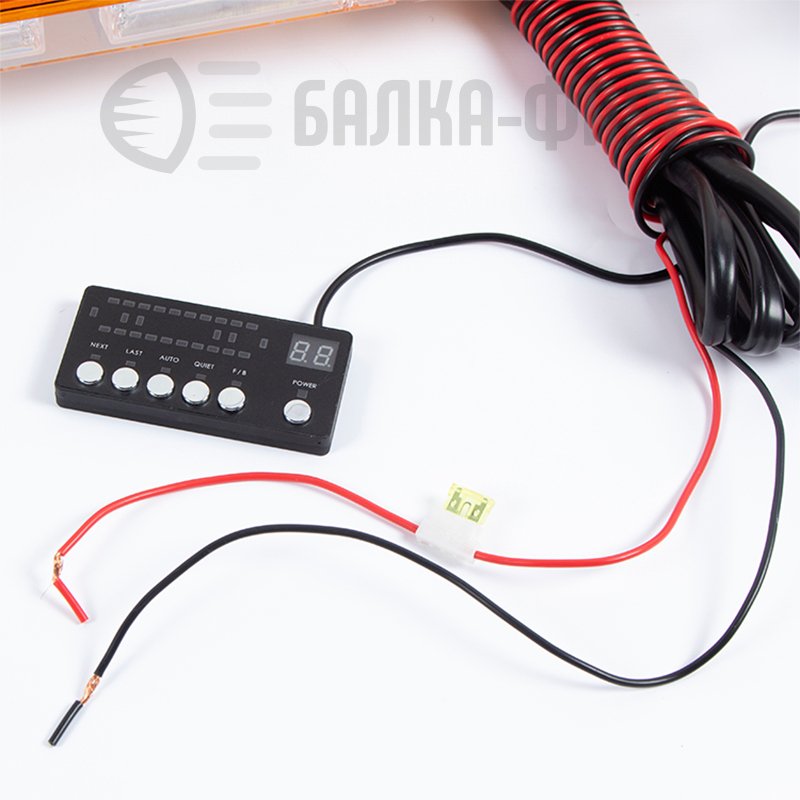 Балка проблесковая 220-W желтая 12-24V